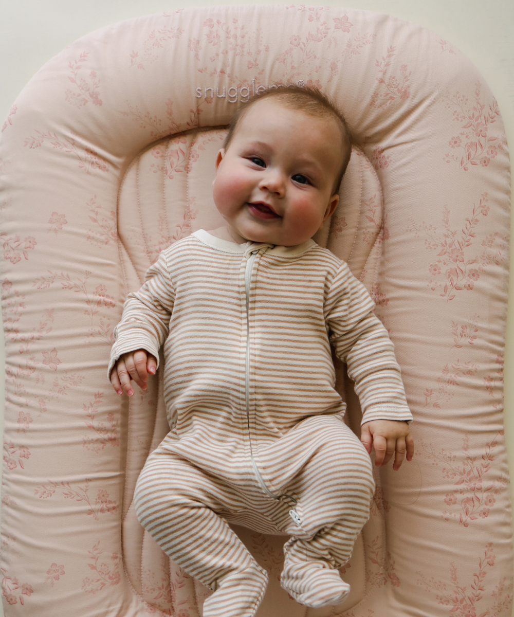 Infant Lounger Wave | Pink Floral – Snuggle Me Organic