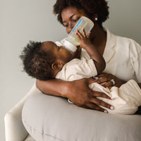 Feeding Pillow + Organic Cover Set | Stone