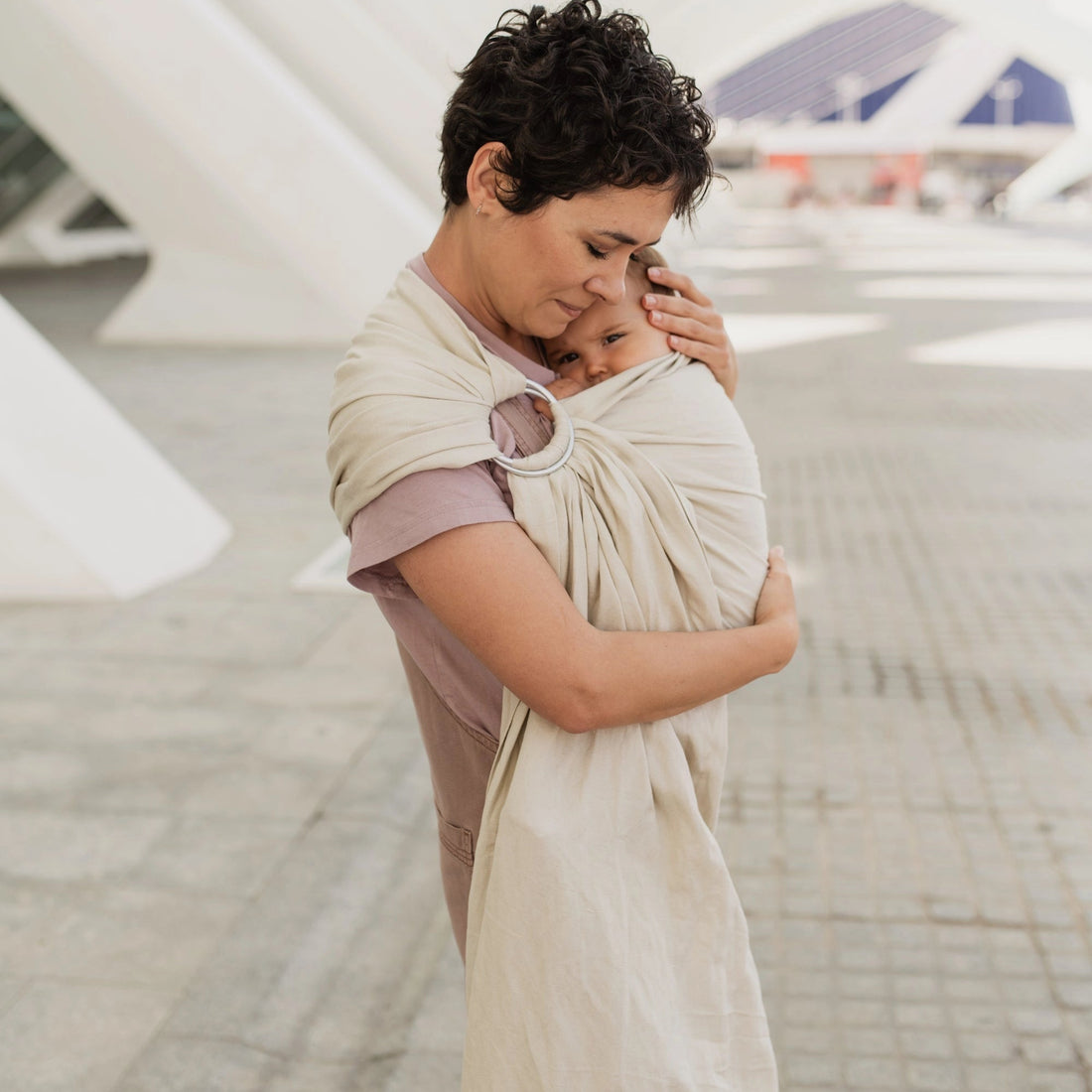 Boba Linen Ring Sling | Pampas Beige