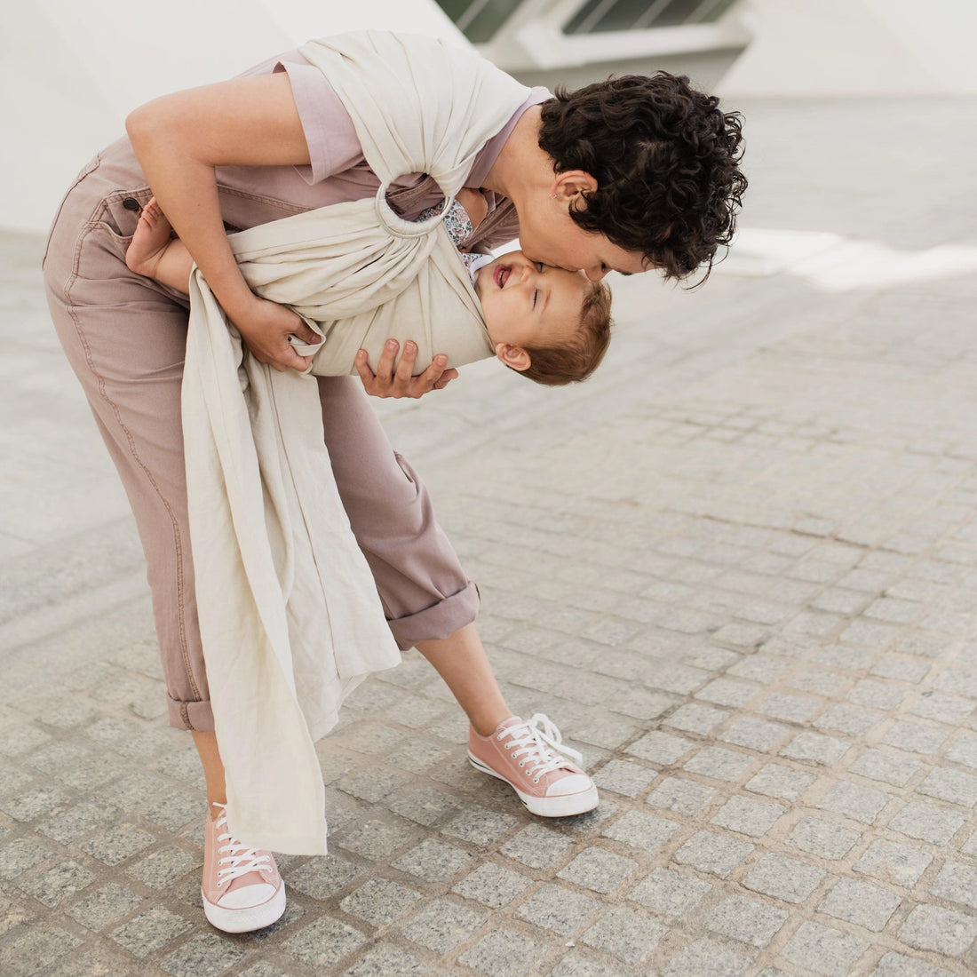 Boba Linen Ring Sling | Pampas Beige