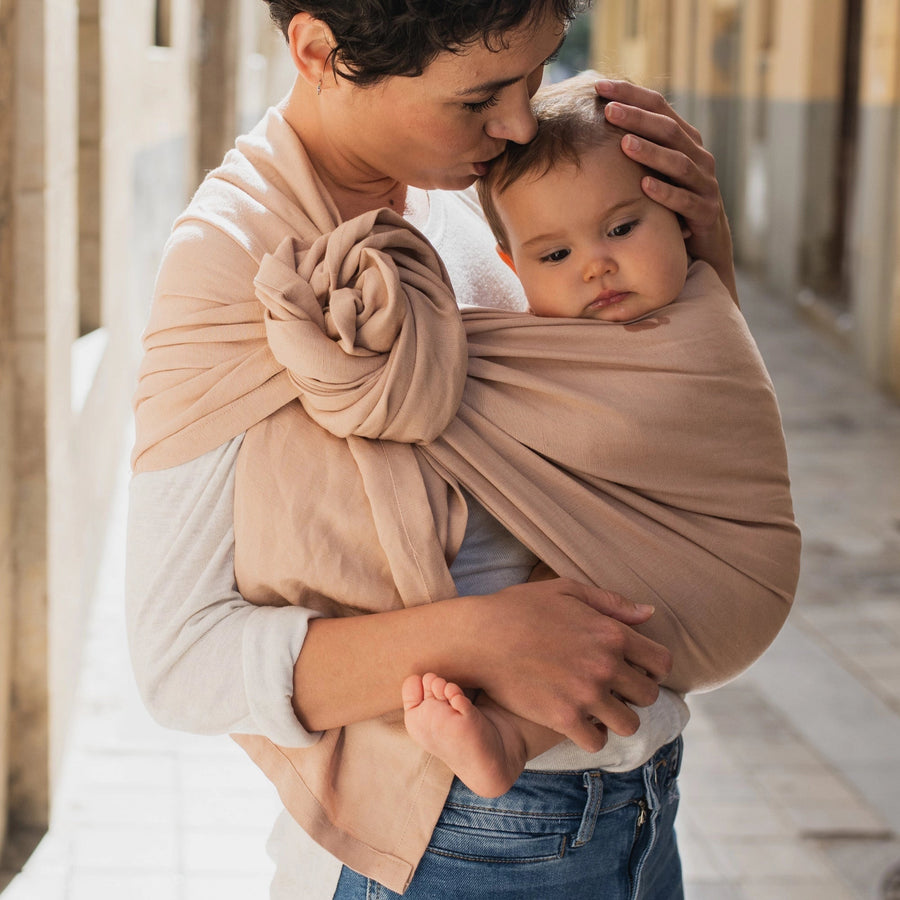 Boba Linen Ring Sling | Peony Pink