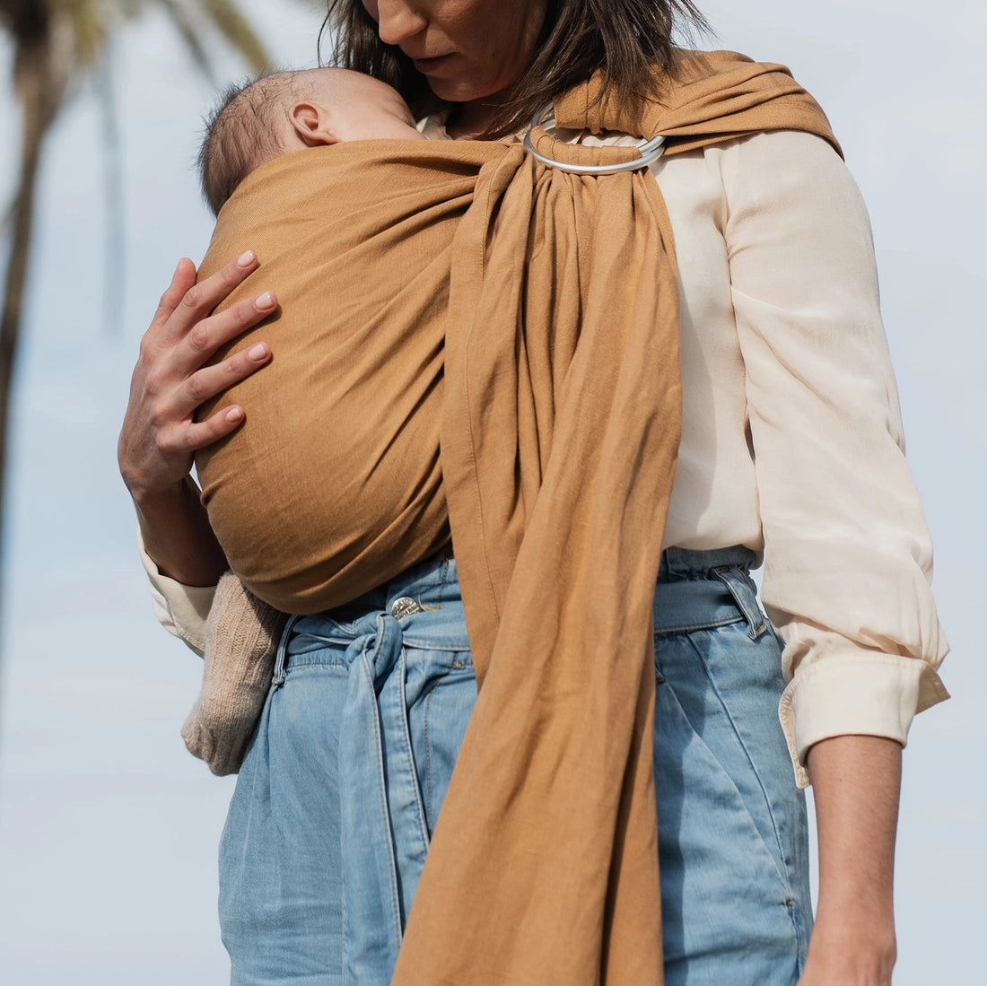 Boba Linen Ring Sling | Rye Brown