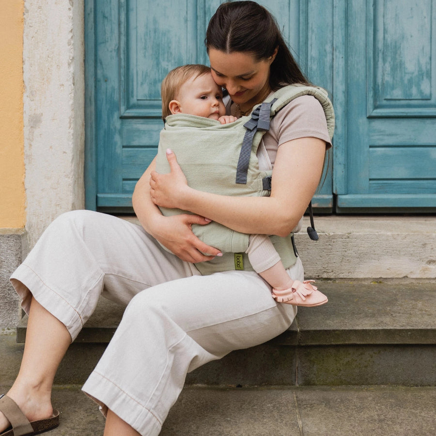 Boba X Linen Baby Carrier | Willow Green