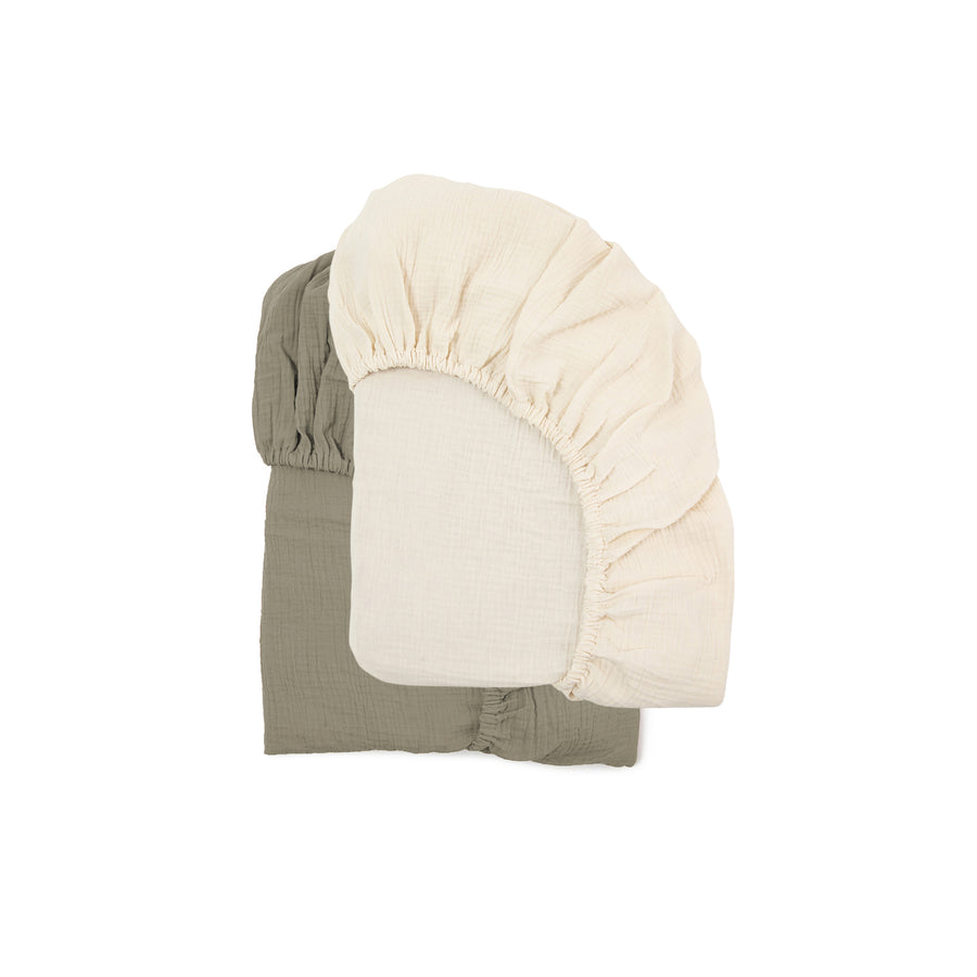 Muslin Crib Sheets | Natural + Birch
