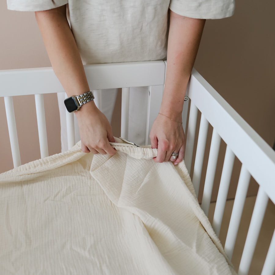 Muslin Crib Sheets | Natural + Birch