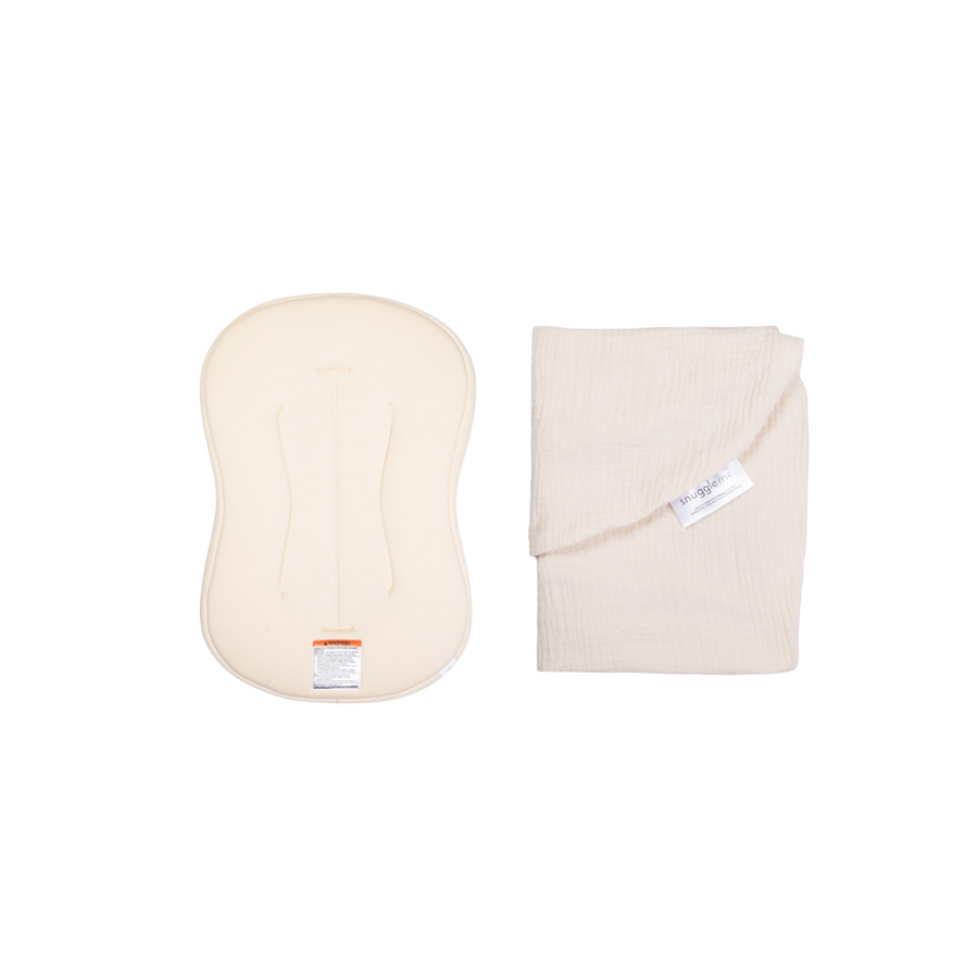 Lounger Curve + Muslin Cover Set | Natural