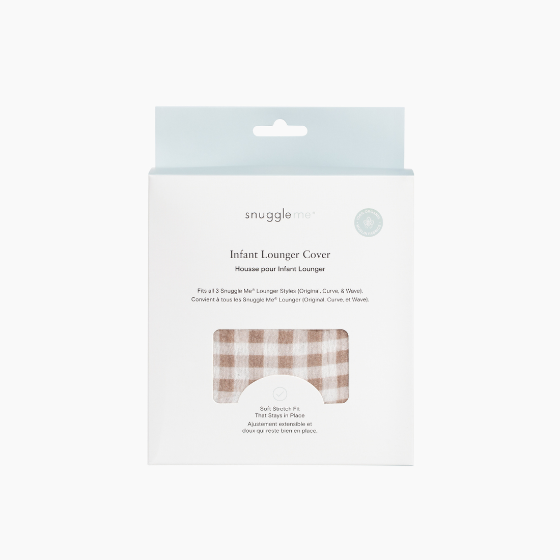Infant Lounger Muslin Cover | Gingham