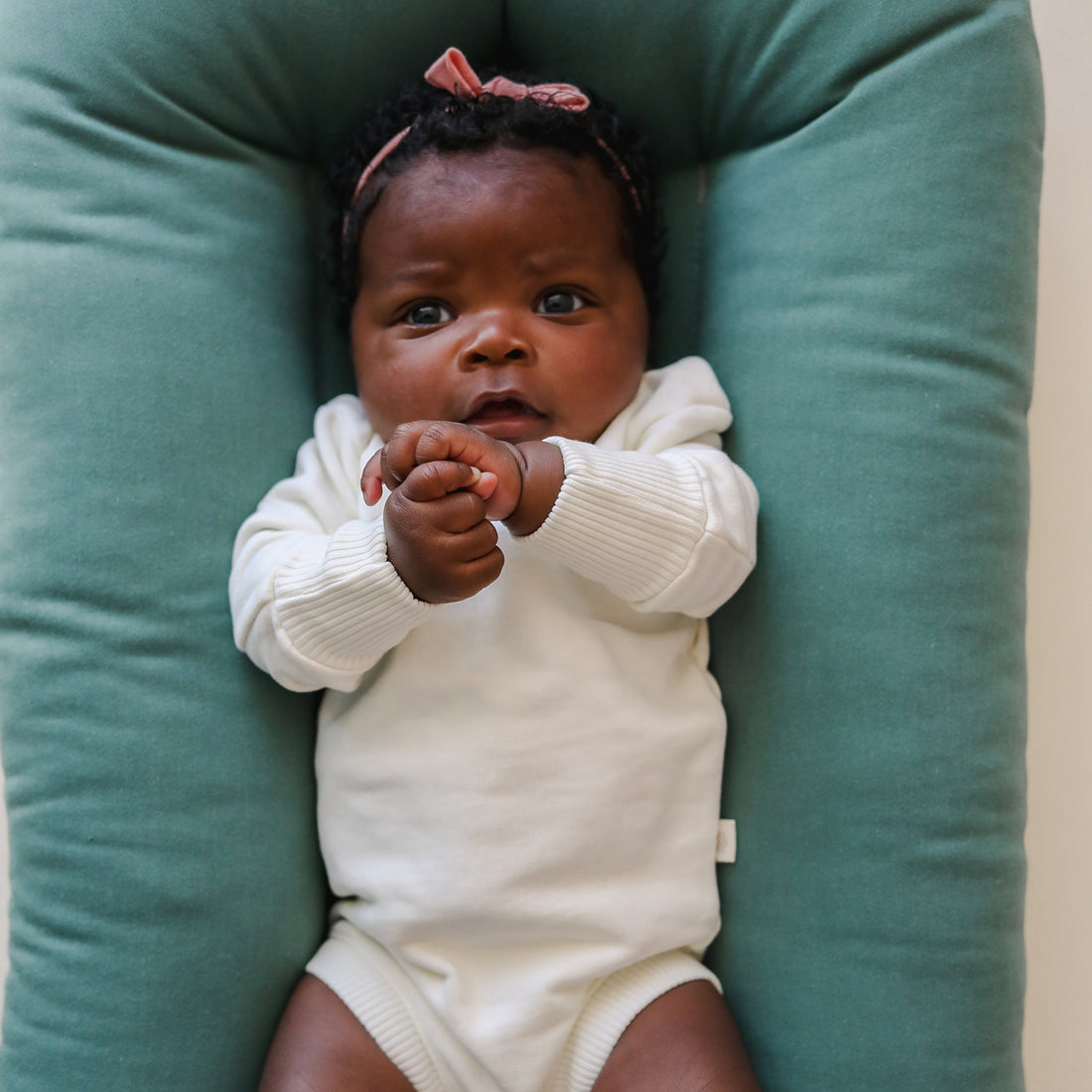 Snuggle Me Organic Baby Nest/Lounger Cover, Moss At Bygge Bo