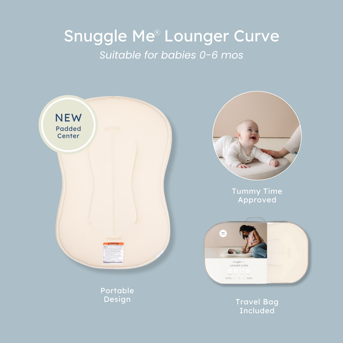 Infant Lounger Curve | Birch – Snuggle Me Organic Infant Lounger Curve | Birch – Snuggle Me Organic