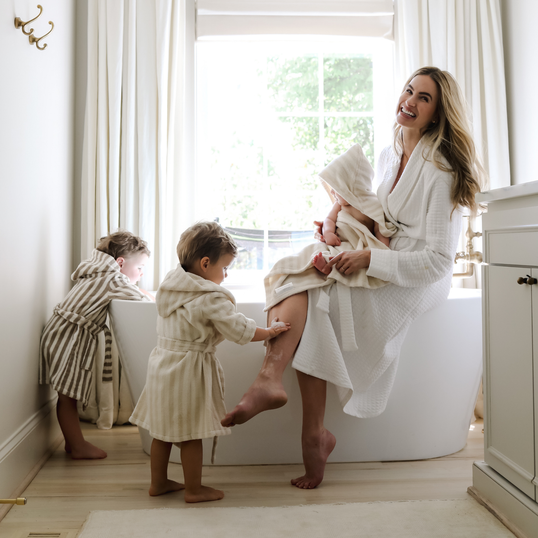 Snuggle Me Organic Robe Towel | Oatmeal (Birch) | Organic Cotton