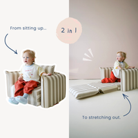Toddler Chair | Oat Stripe