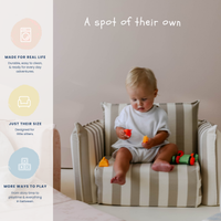 Toddler Chair | Oat Stripe