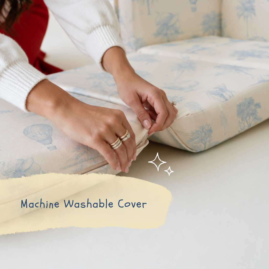 Toddler Chair | Blue Toile