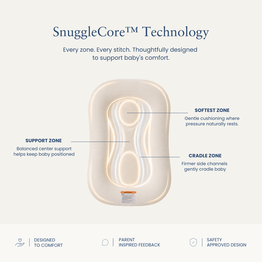 Infant Lounger Wave | Oat Stripe