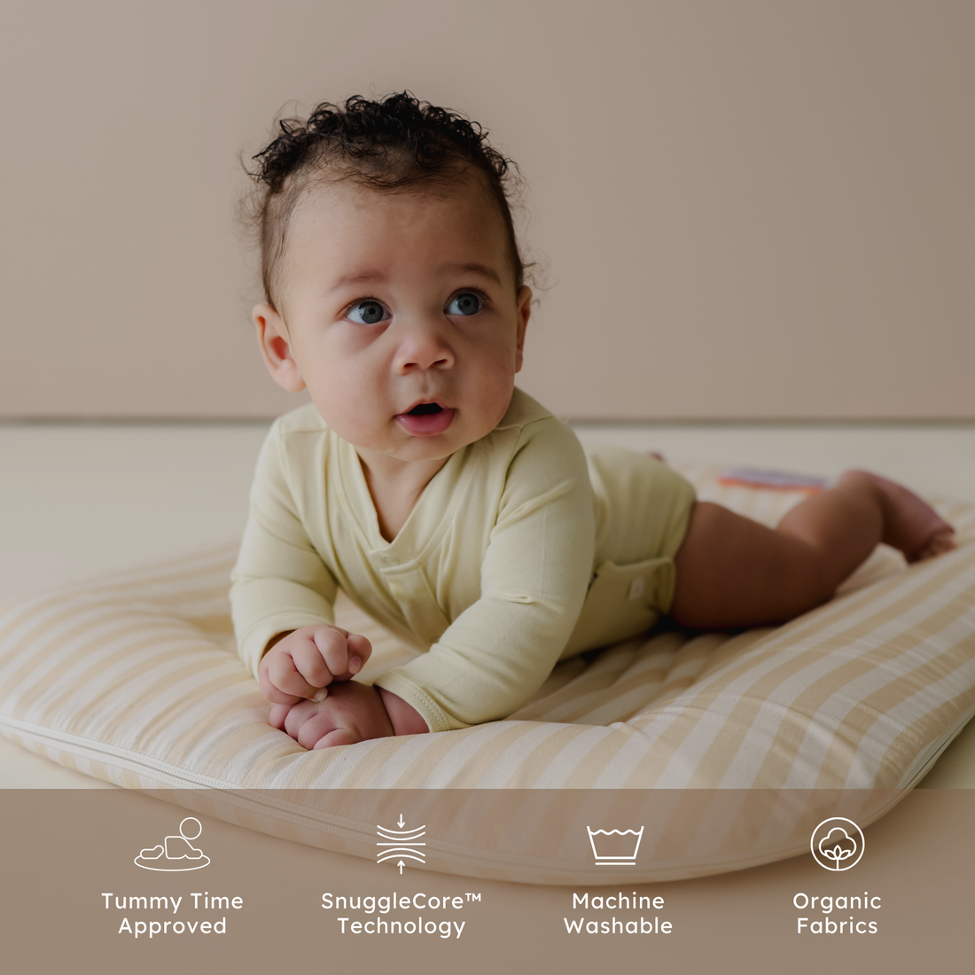 Infant Lounger Wave | Oat Stripe
