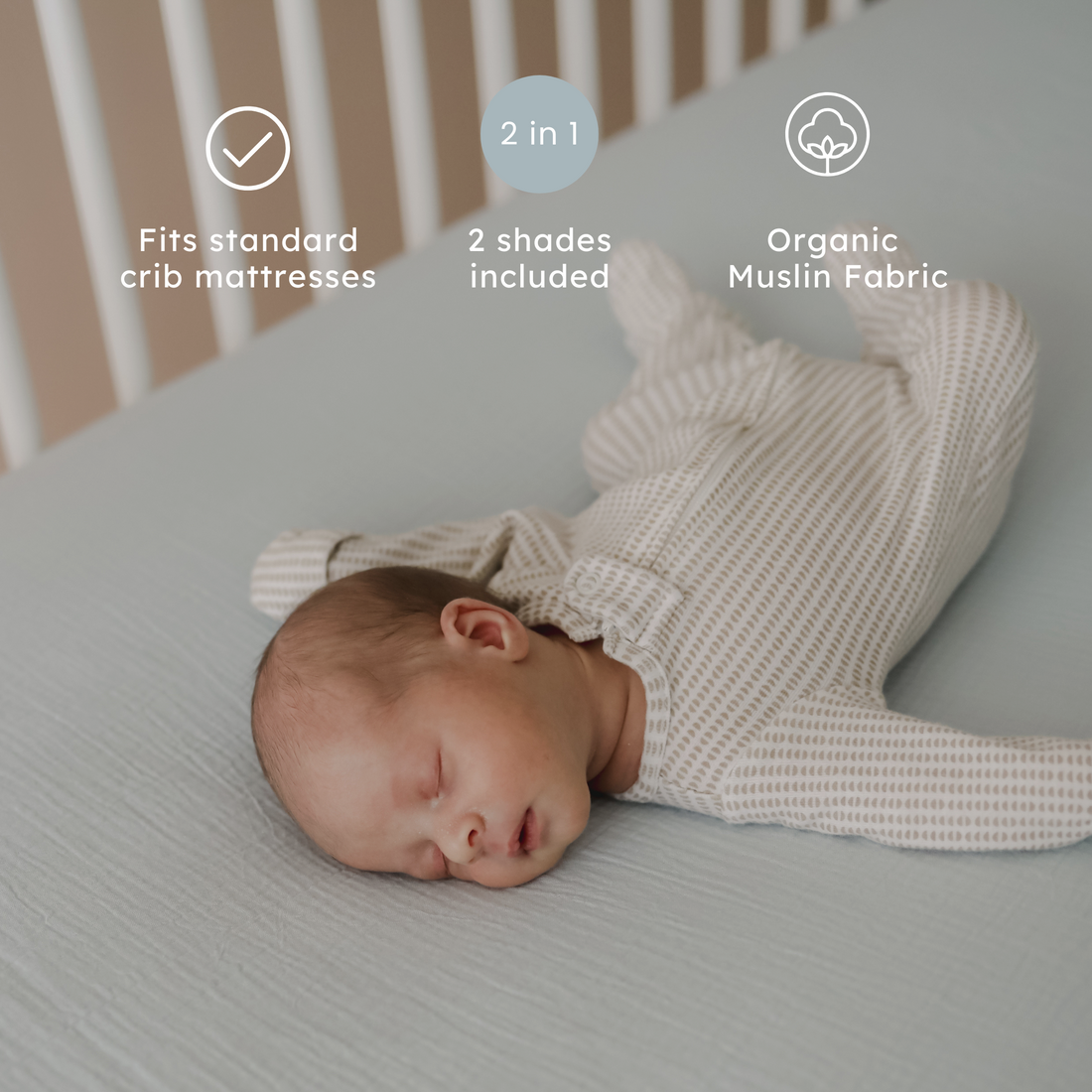 Muslin Crib Sheets | Bluebell + Slate