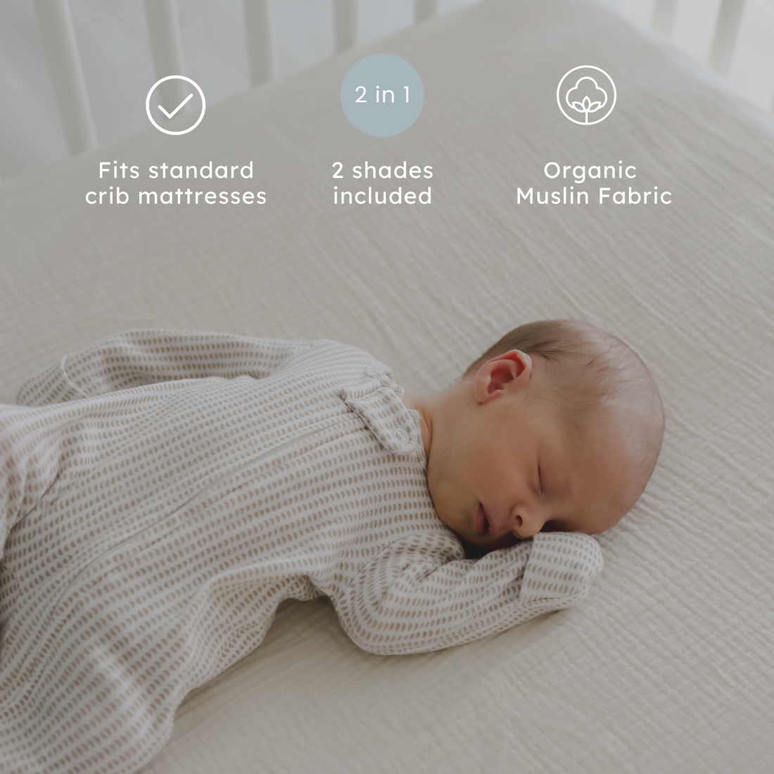 Muslin Crib Sheets | Natural + Birch