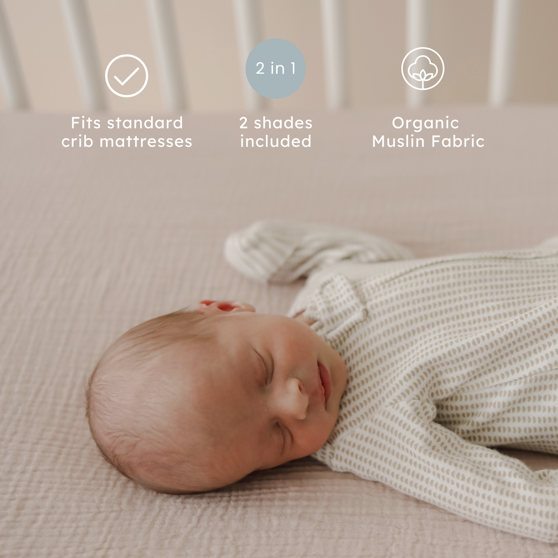 Muslin Crib Sheets | Petal + Gumdrop
