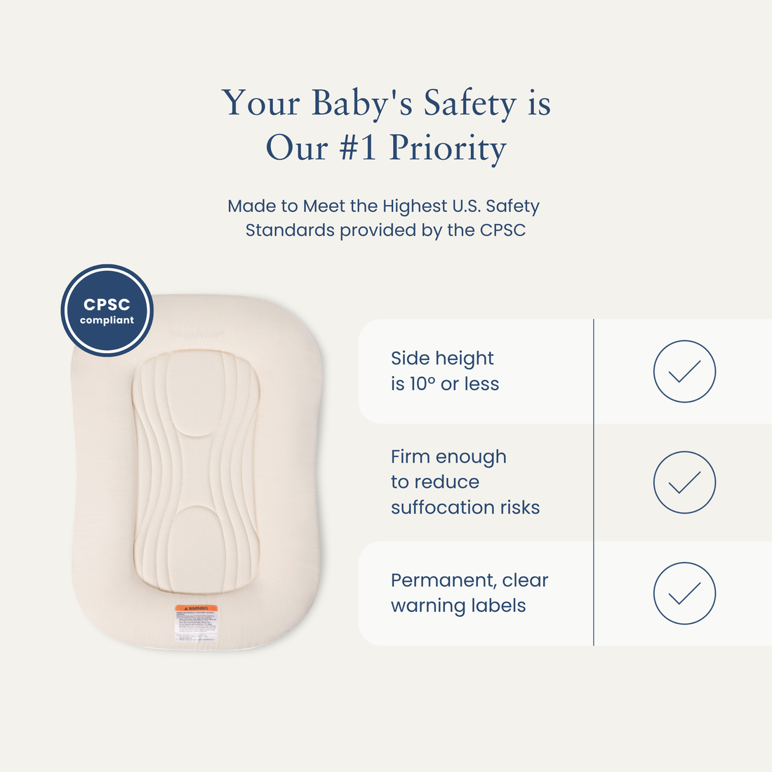 Infant Lounger Wave | Natural