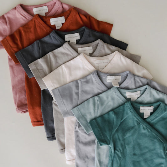 Short Sleeve Wrap Top | Stone